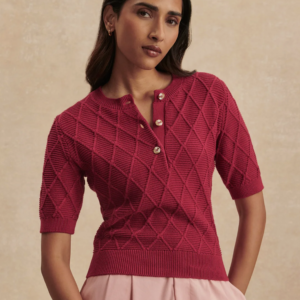 Varley Merryn Diamond Knit Top